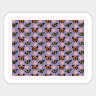 Aesthetic Purple Butterfly Pattern by Courtney Graben Sticker